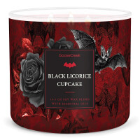 Black Licorice Cupcake 3-Docht-Kerze 411g Halloween Collection