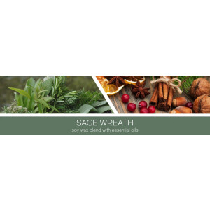 Sage Wreath 3-Wick-Candle 411g
