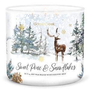 Sweet Pine & Snowflakes 3-Wick-Candle 411g