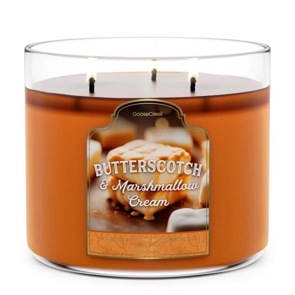 Butterscotch & Marshmallow Cream 3-Wick-Candle 411g