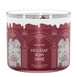 Holiday Rum Cake 3-DWick-Candle 411g