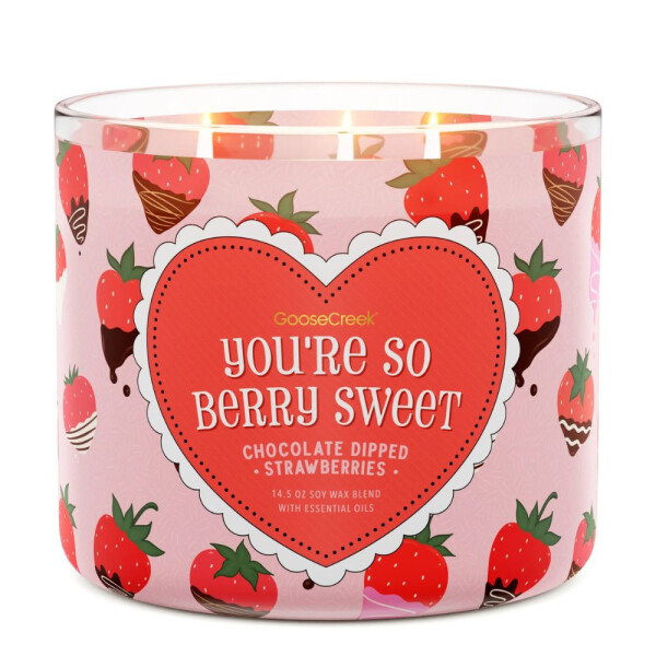 Chocolate Dipped Strawberries 3-Wick-Candle 411g